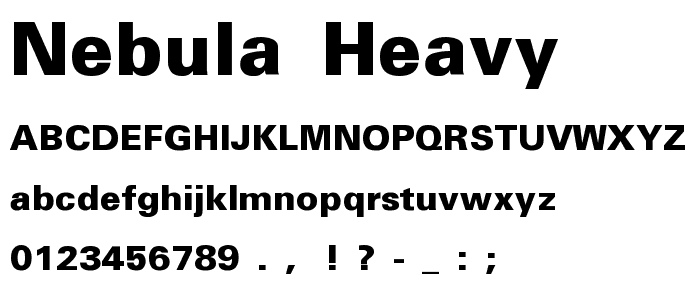 Nebula Heavy font